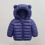Winter Down Coats for Kids Baby Boys Girls Light Puffer Jacket Bear Hoods Infant Outerwear Warm Winter Coat Outerwear Windproof Coat Outwear Jackets-12-18 Months-Baby Days